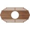 Ekena Millwork Chrysler Wood Fretwork Pierced Ceiling Medallion, Walnut, 40"W x 20"H x 10 1/2"ID x 3/8"T CMWP40X20X0375CSWA - alternate 3